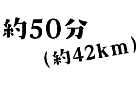約50分(約42km)