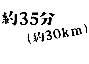 約35分(約30km)