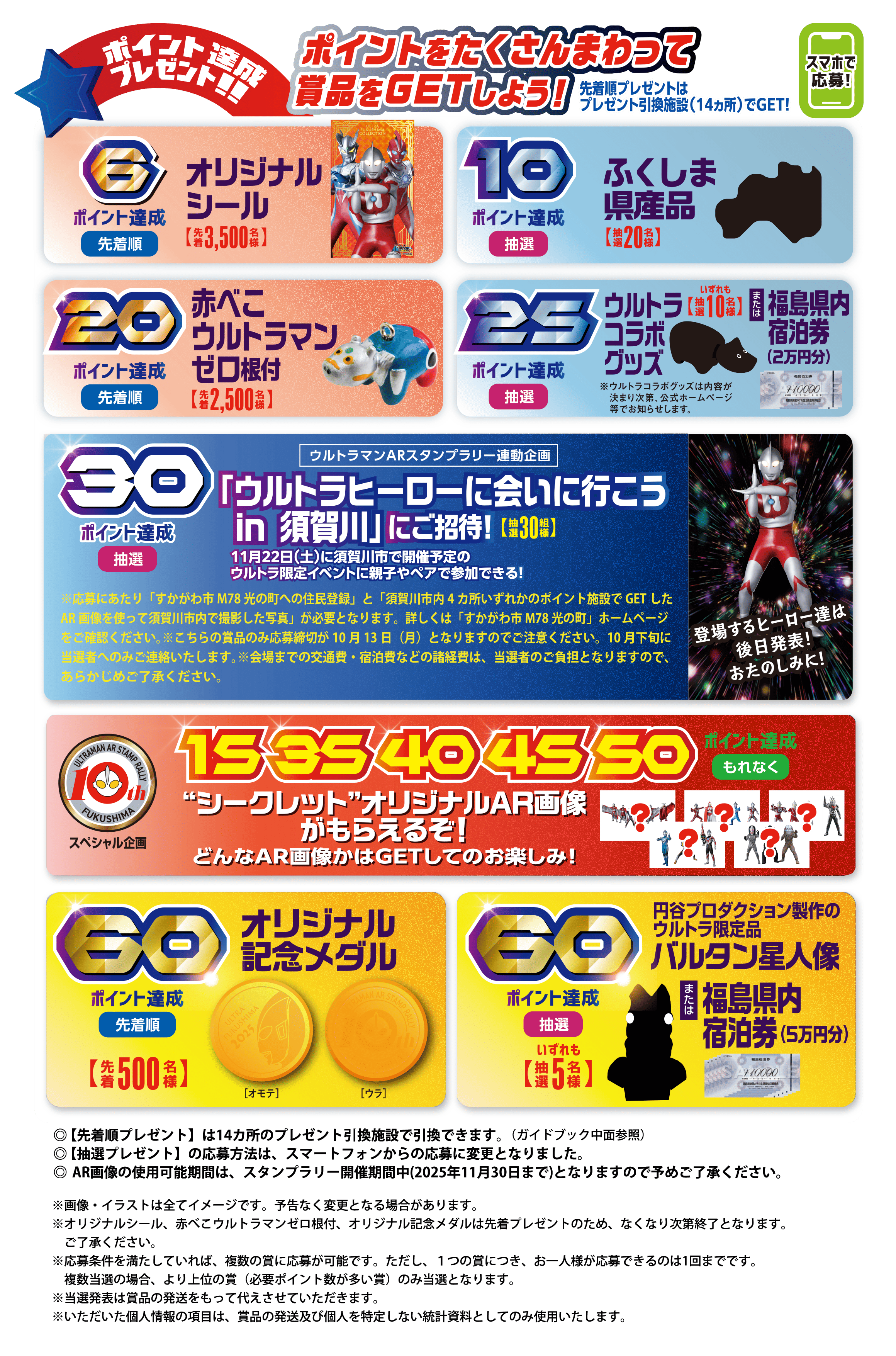 ポイント達成プレゼント！！ポイントをたくさんまわって商品をGETしよう！